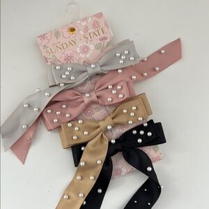 Bow Set - Pink, Grey, Gold, Black